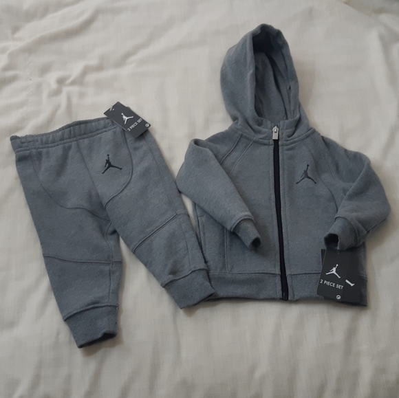 Jordan Other - JORDAN sweatshirt pant set grey 12 month